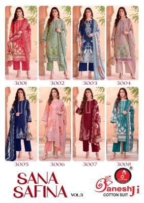 Ganeshji sana safina vol 3 wholesale dress materials in kottayam